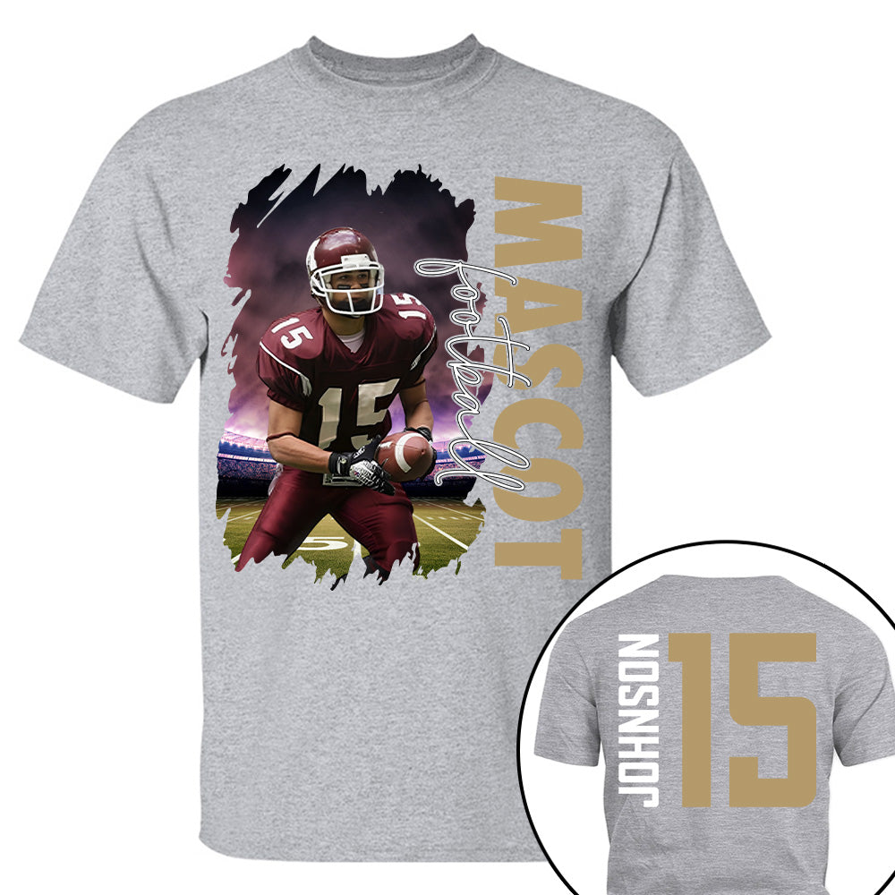Custom Photo Football Shirt, Personalized Football Mom Shirt, Game Day Football Hoodie, Footballl Dad Sweatshirt
