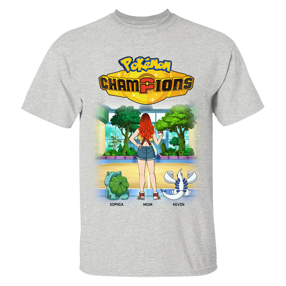 Pokémom Champions-Personalized Shirt For Mom, Dad Custom Nickname With Kids Gift Na02 VH01