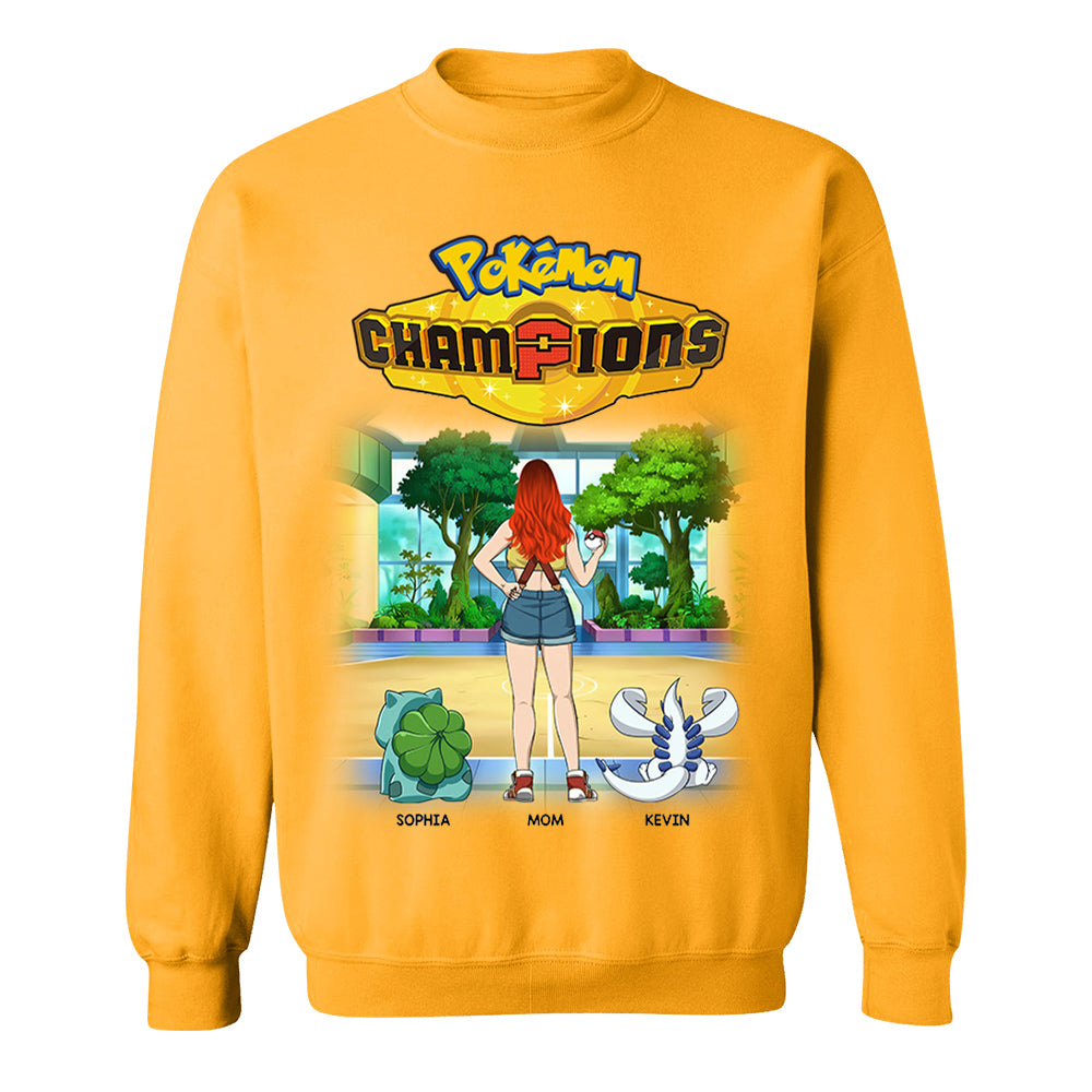 Pokémom Champions-Personalized Shirt For Mom, Dad Custom Nickname With Kids Gift Na02 VH01