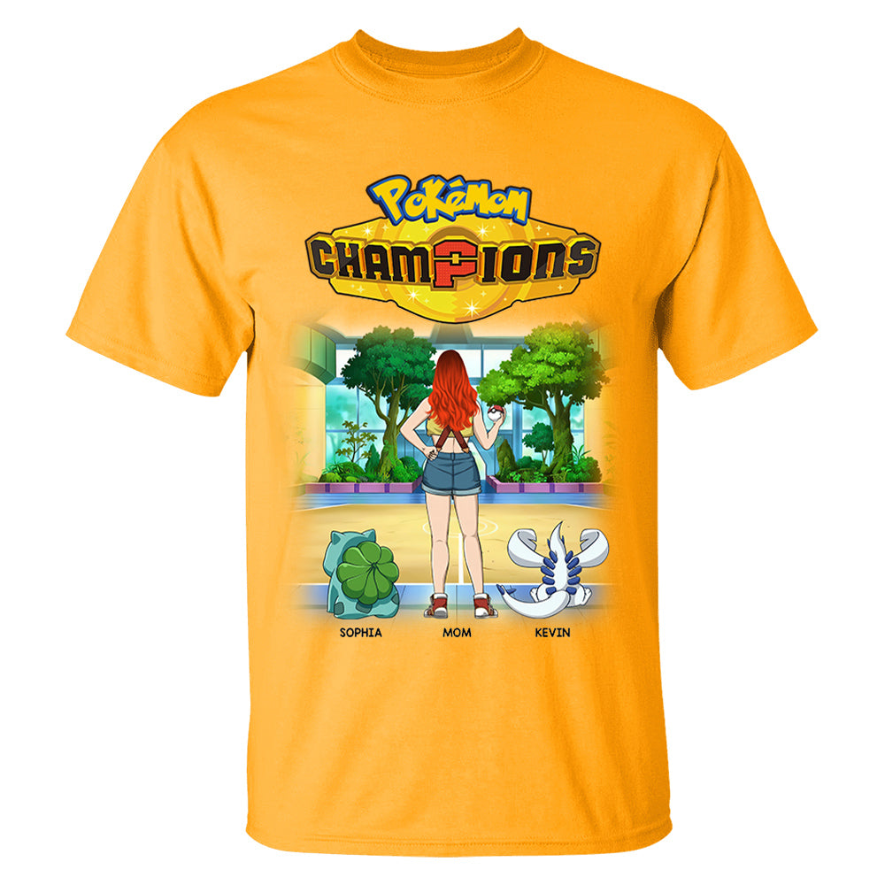 Pokémom Champions-Personalized Shirt For Mom, Dad Custom Nickname With Kids Gift Na02 VH01