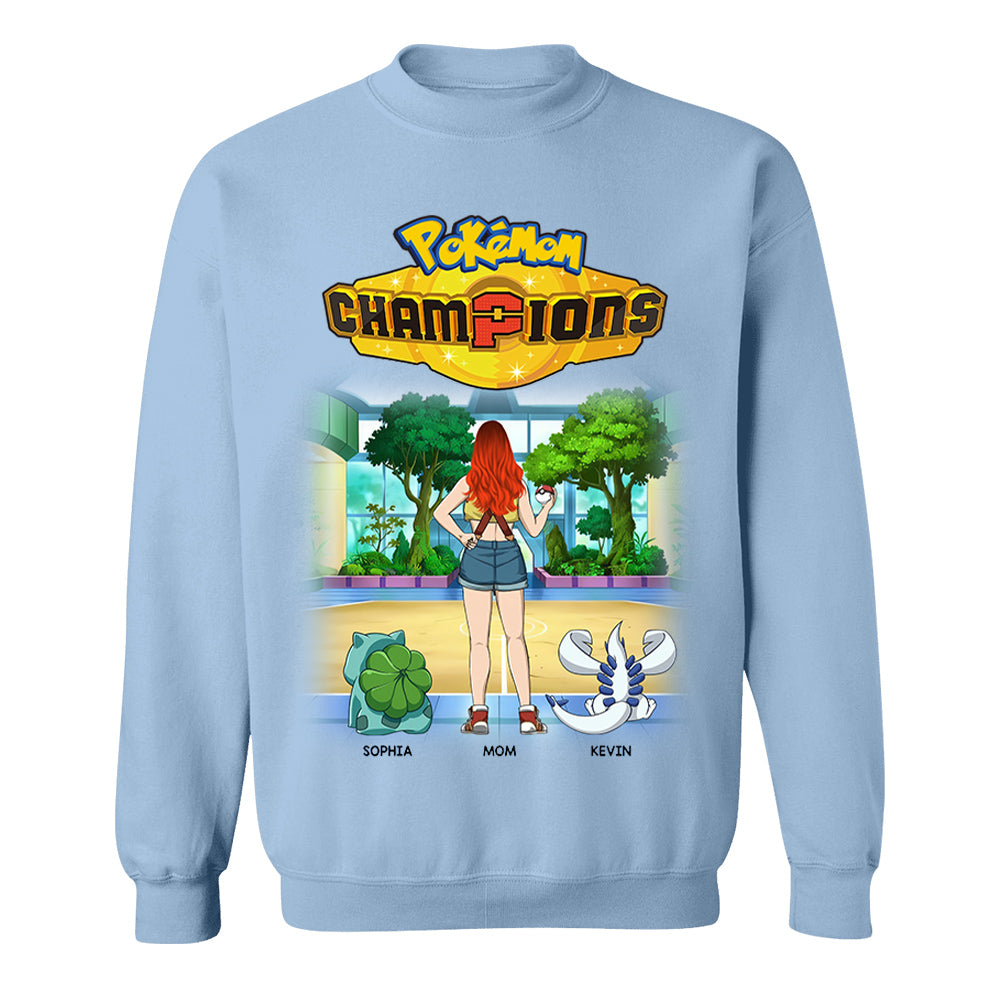 Pokémom Champions-Personalized Shirt For Mom, Dad Custom Nickname With Kids Gift Na02 VH01