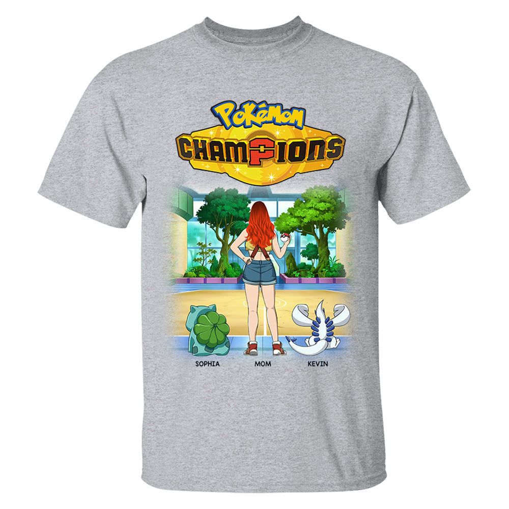 Pokémom Champions-Personalized Shirt For Mom, Dad Custom Nickname With Kids Gift Na02 VH01