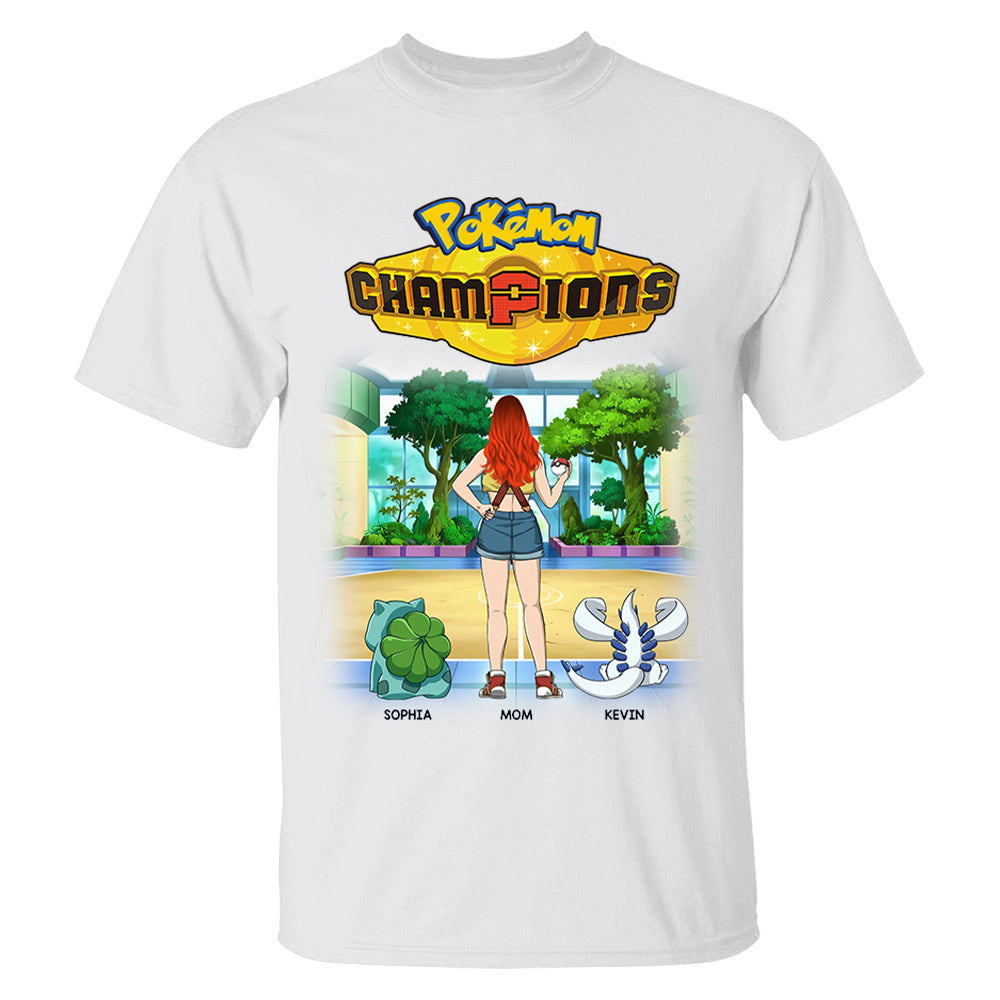 Pokémom Champions-Personalized Shirt For Mom, Dad Custom Nickname With Kids Gift Na02 VH01