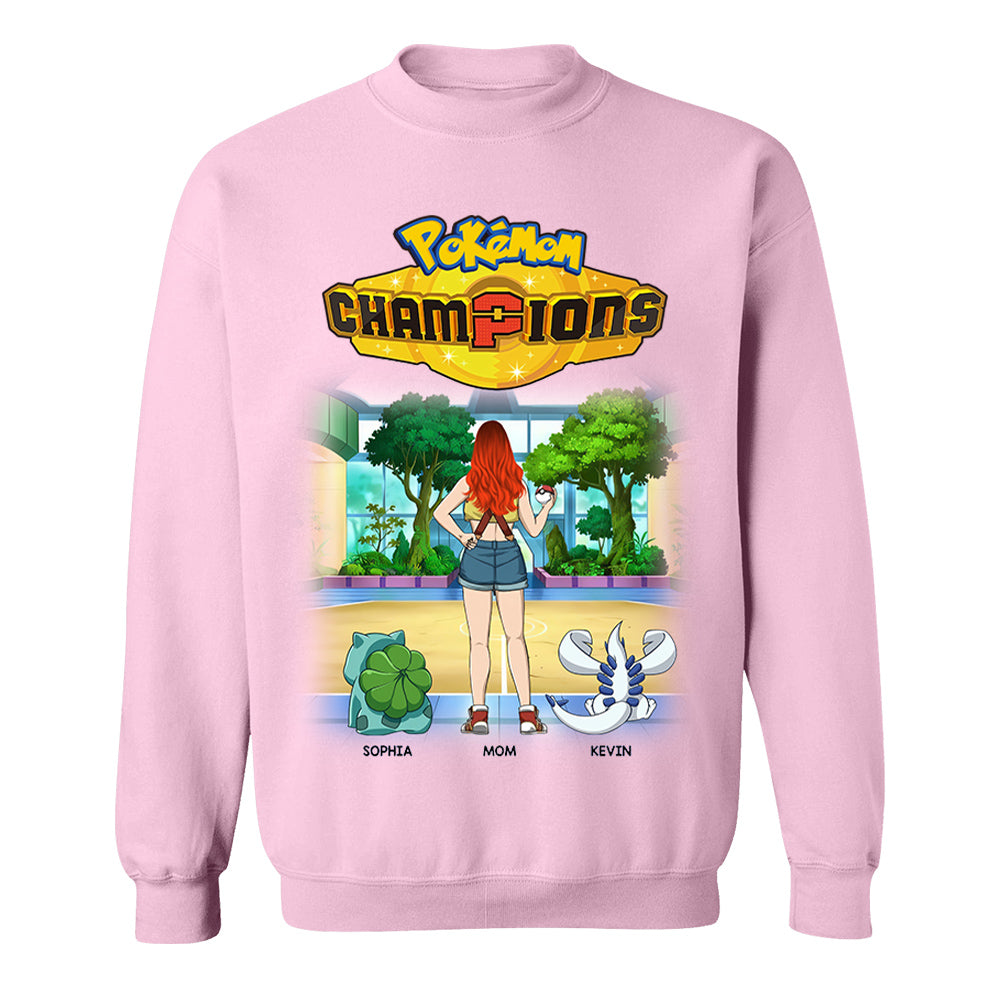 Pokémom Champions-Personalized Shirt For Mom, Dad Custom Nickname With Kids Gift Na02 VH01