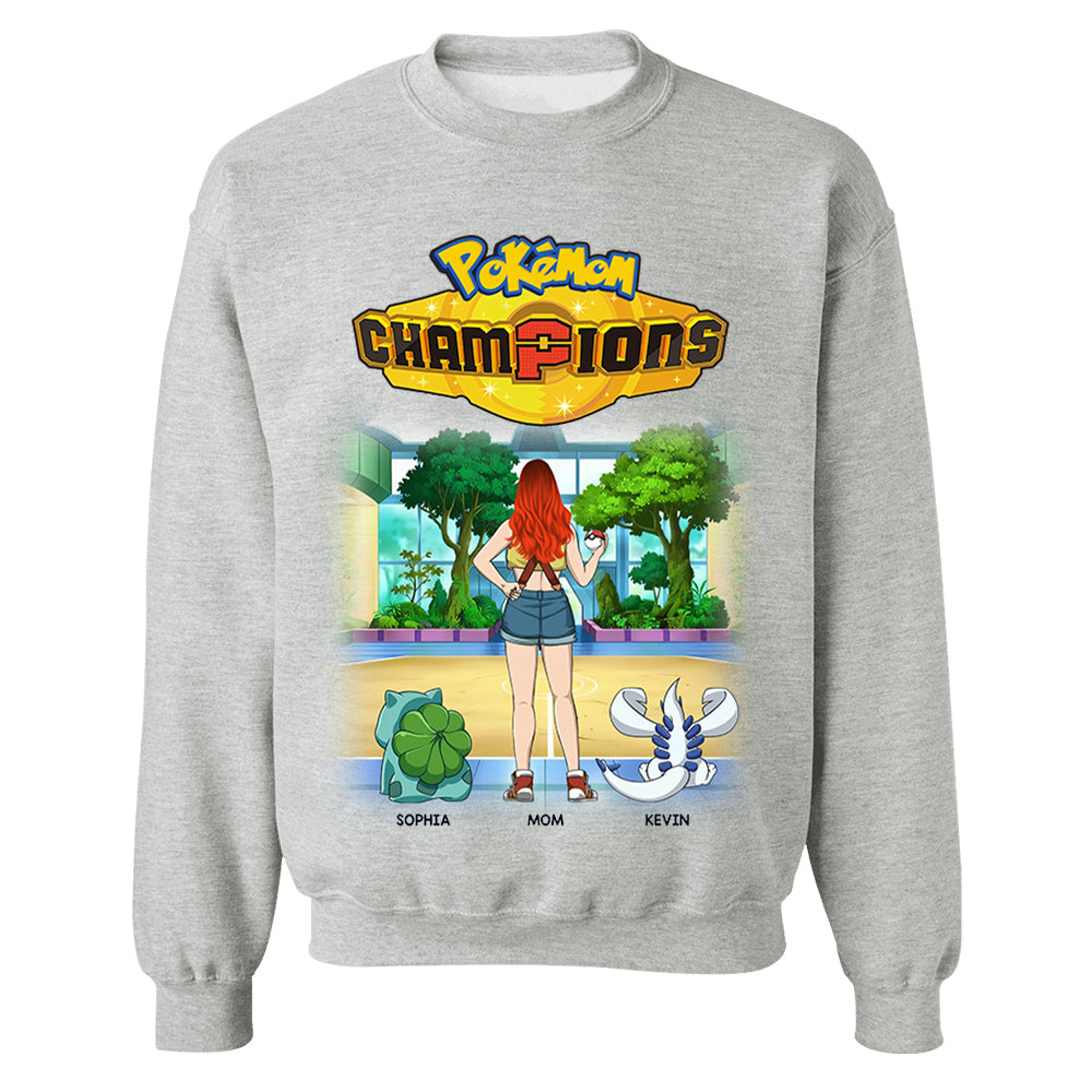 Pokémom Champions-Personalized Shirt For Mom, Dad Custom Nickname With Kids Gift Na02 VH01