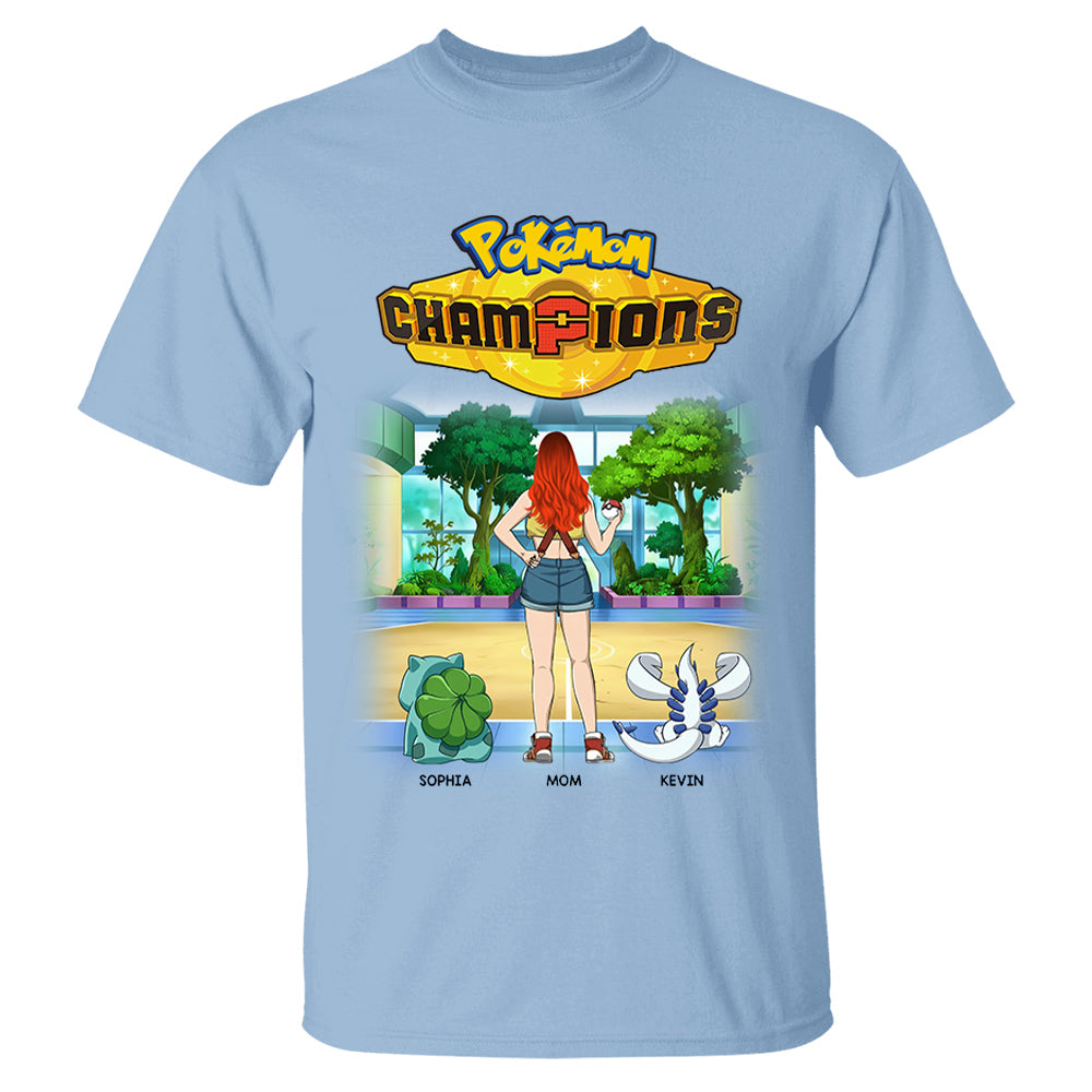 Pokémom Champions-Personalized Shirt For Mom, Dad Custom Nickname With Kids Gift Na02 VH01