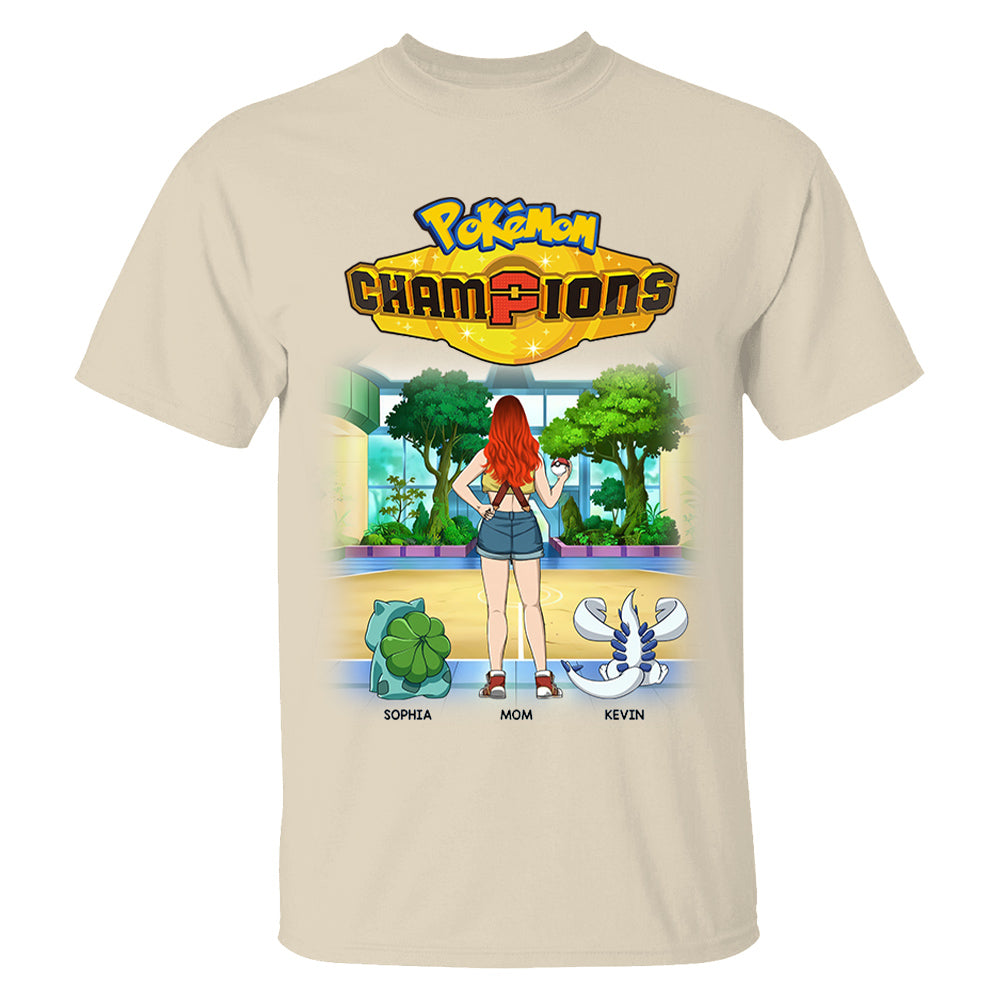 Pokémom Champions-Personalized Shirt For Mom, Dad Custom Nickname With Kids Gift Na02 VH01