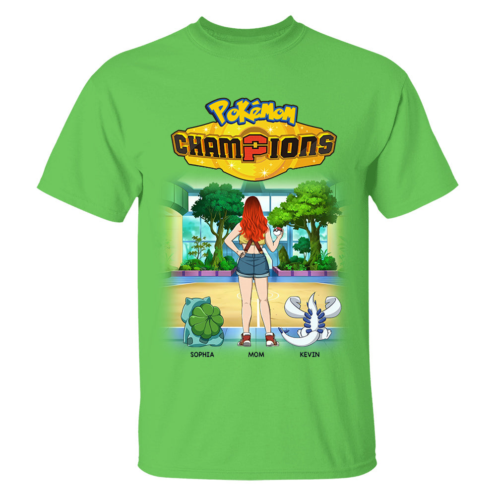 Pokémom Champions-Personalized Shirt For Mom, Dad Custom Nickname With Kids Gift Na02 VH01