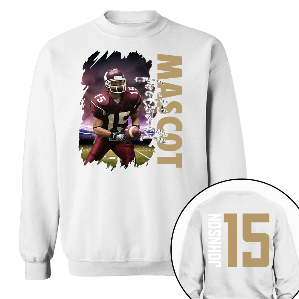 Custom Photo Football Shirt, Personalized Football Mom Shirt, Game Day Football Hoodie, Footballl Dad Sweatshirt