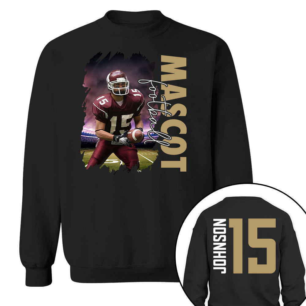Custom Photo Football Shirt, Personalized Football Mom Shirt, Game Day Football Hoodie, Footballl Dad Sweatshirt
