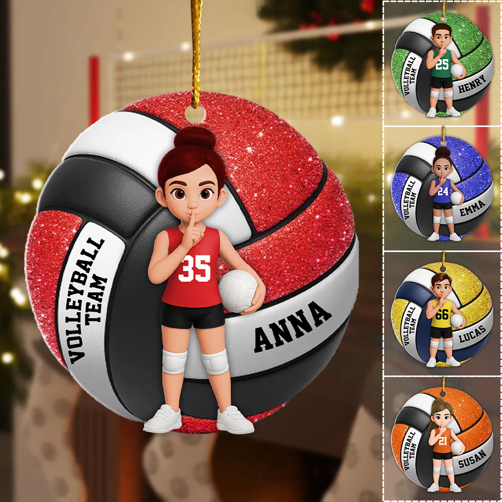 Personalized Volleyball Player Ornament, Gift For Sport Lover, Volleyball Team Gift, Volleyball Senior Christmas Gift, Sport Fan Ornament Hv01