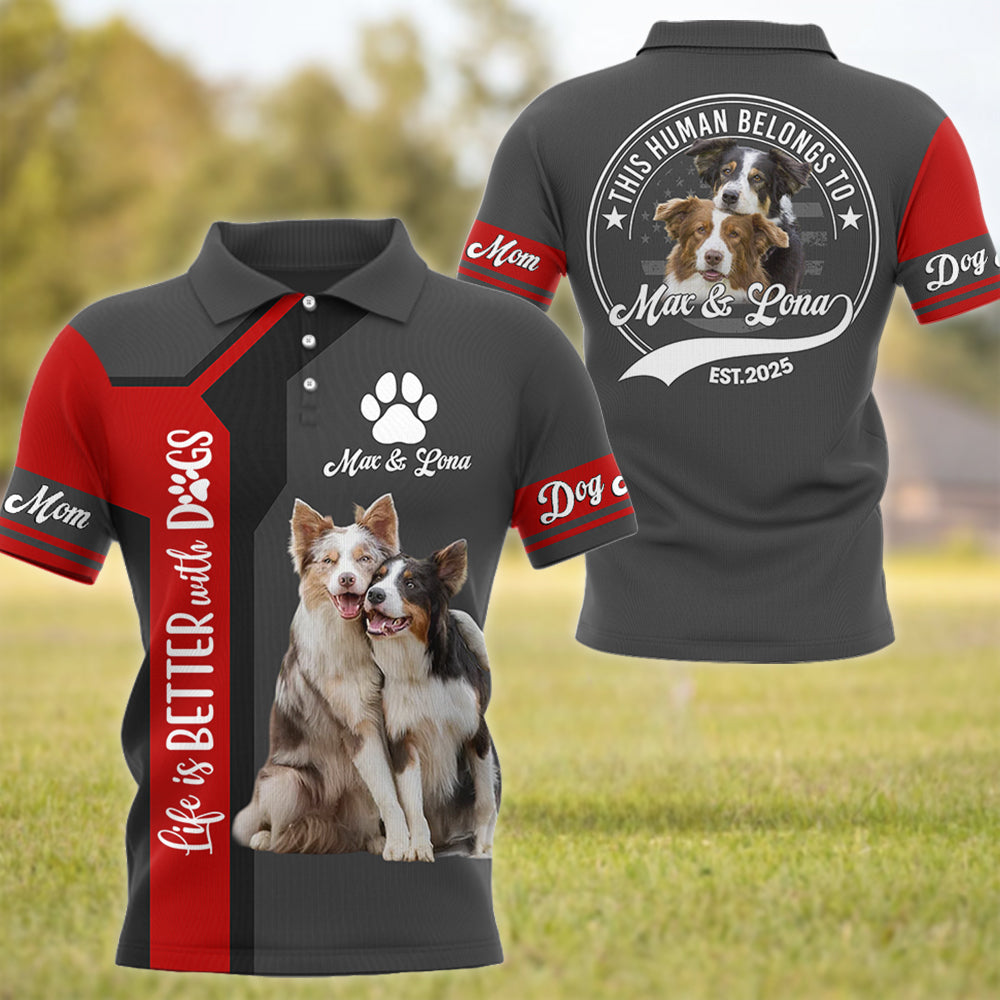 Border Collie, Custom Life Is Better With A Dog, Personalized Shirt, Gift For Dog Lover T1807