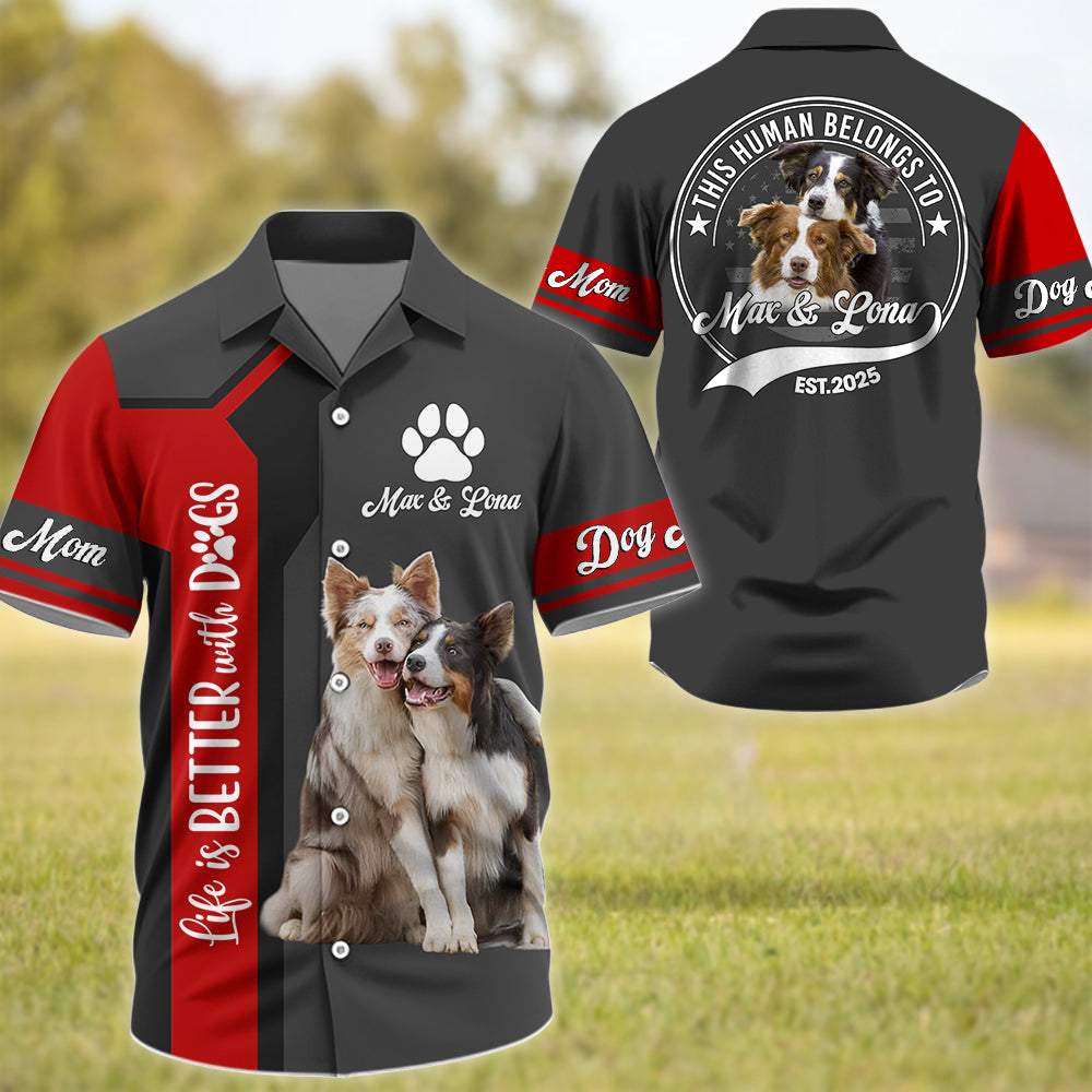 Border Collie, Custom Life Is Better With A Dog, Personalized Shirt, Gift For Dog Lover T1807