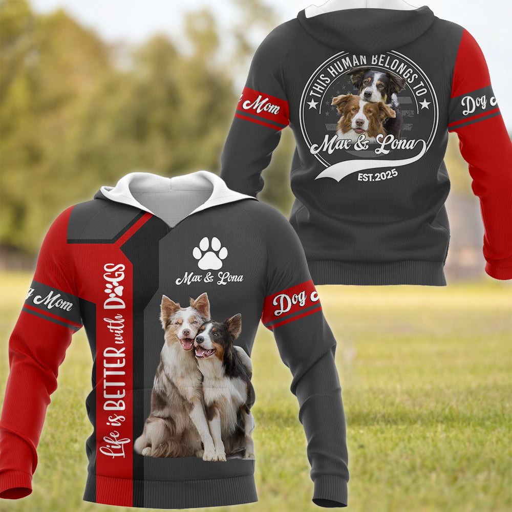 Border Collie, Custom Life Is Better With A Dog, Personalized Shirt, Gift For Dog Lover T1807
