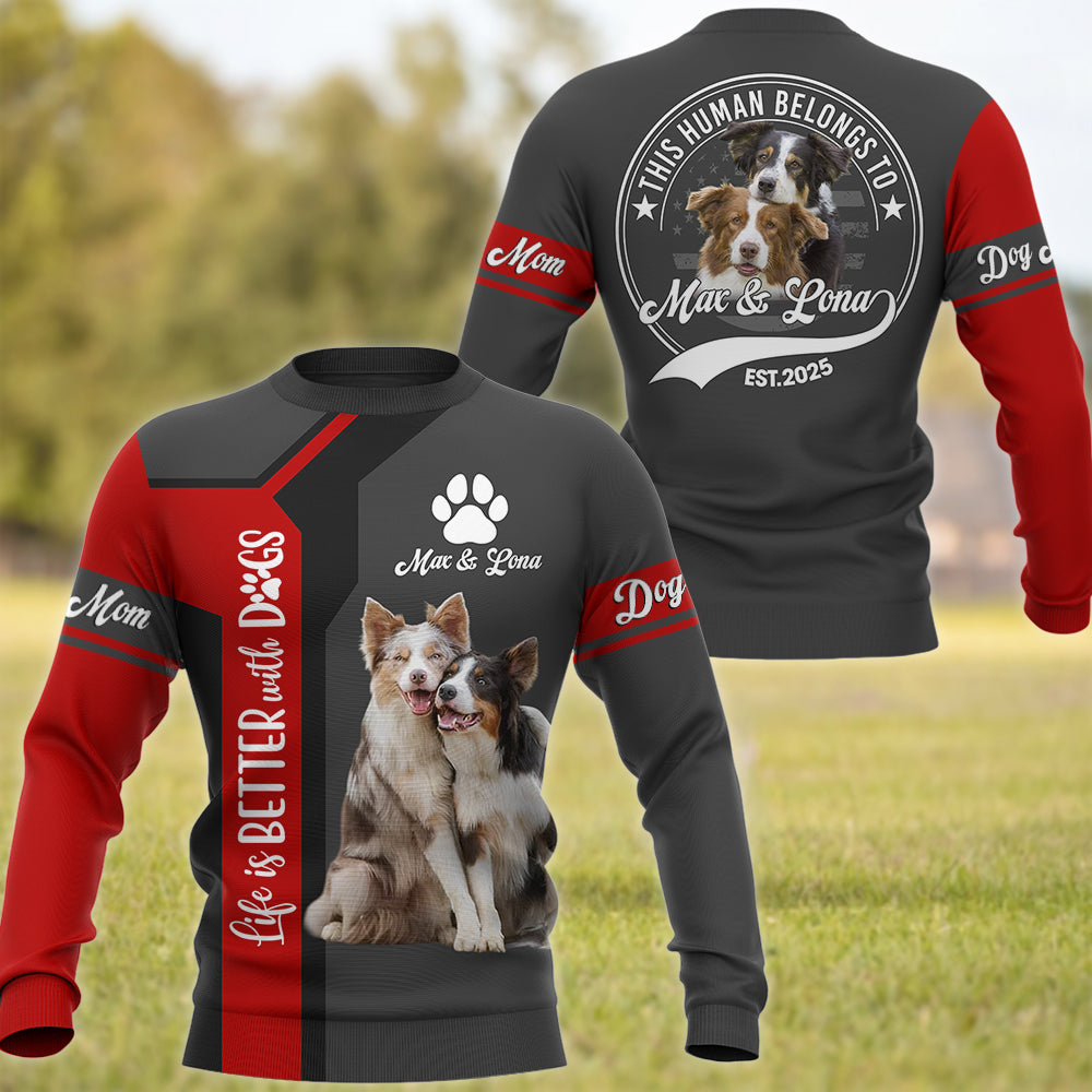 Border Collie, Custom Life Is Better With A Dog, Personalized Shirt, Gift For Dog Lover T1807