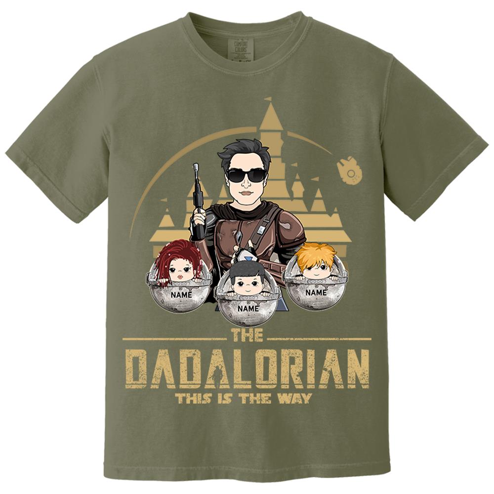 The Dadalorian This Is The Way Custom Shirt For Dad, Father Day Gifts for Dad Funny Dad Tshirt Cool Daddy Nh00