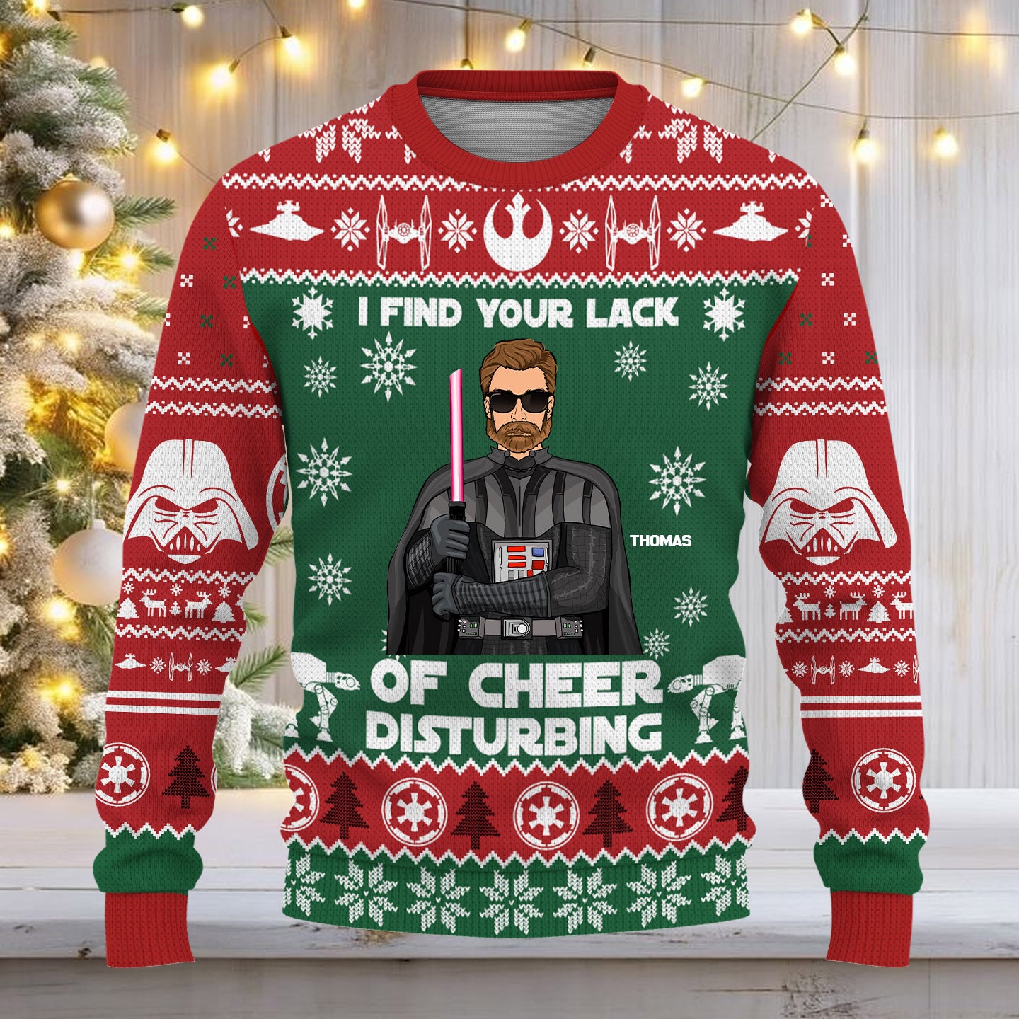 I Find Your Lack Of Cheer Disturbing Personalized Ugly Sweater Nh00