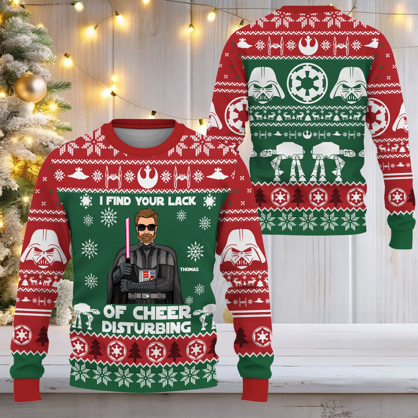 I Find Your Lack Of Cheer Disturbing Personalized Ugly Sweater Nh00