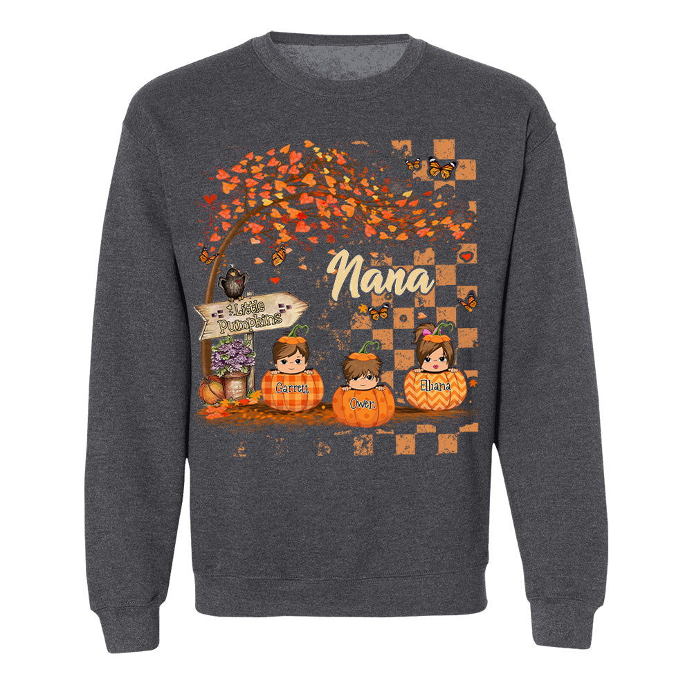 Personalized Grandma's Little Pumpkin Autumn Shirt Pt99