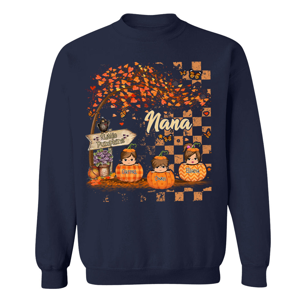 Personalized Grandma's Little Pumpkin Autumn Shirt Pt99