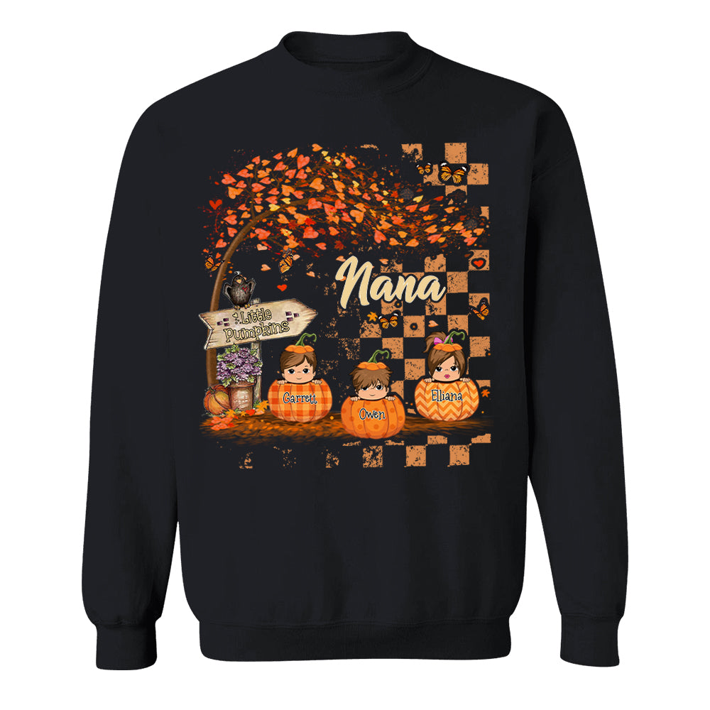 Personalized Grandma's Little Pumpkin Autumn Shirt Pt99