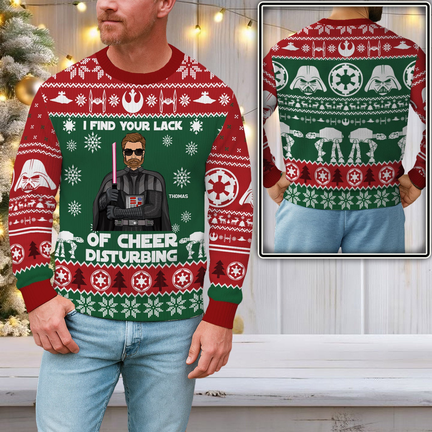 I Find Your Lack Of Cheer Disturbing Personalized Ugly Sweater Nh00
