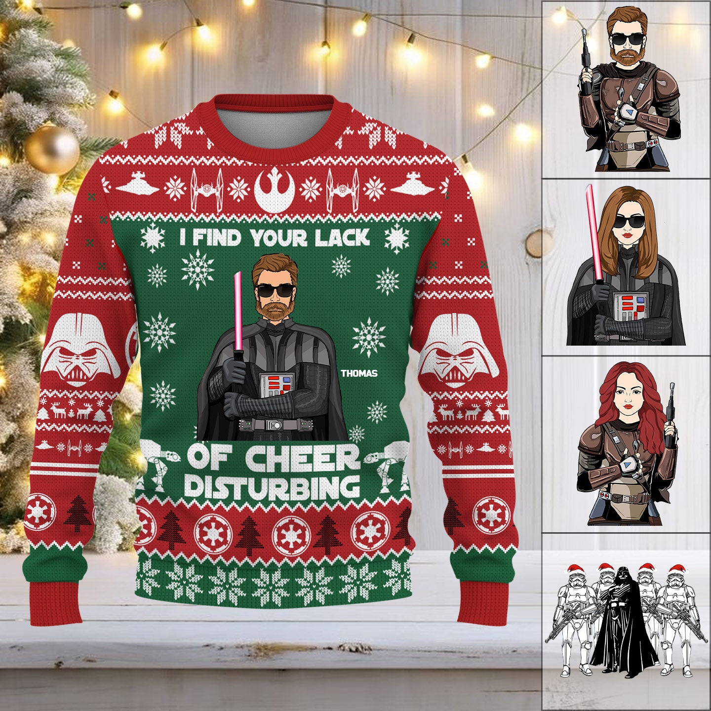 I Find Your Lack Of Cheer Disturbing Personalized Ugly Sweater Nh00