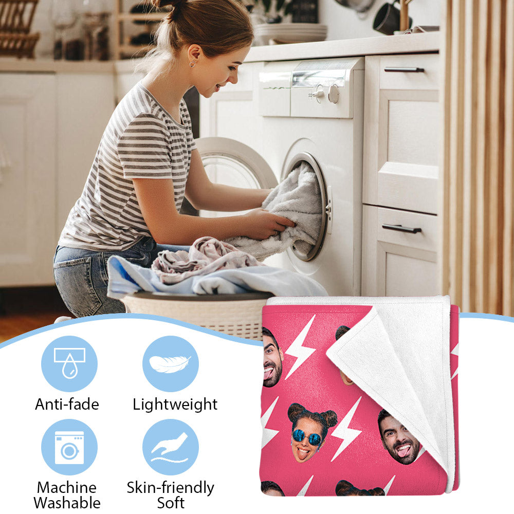 Upload Your Photo Blanket For Family - Custom Photo Kid, Adult Blanket Tu20