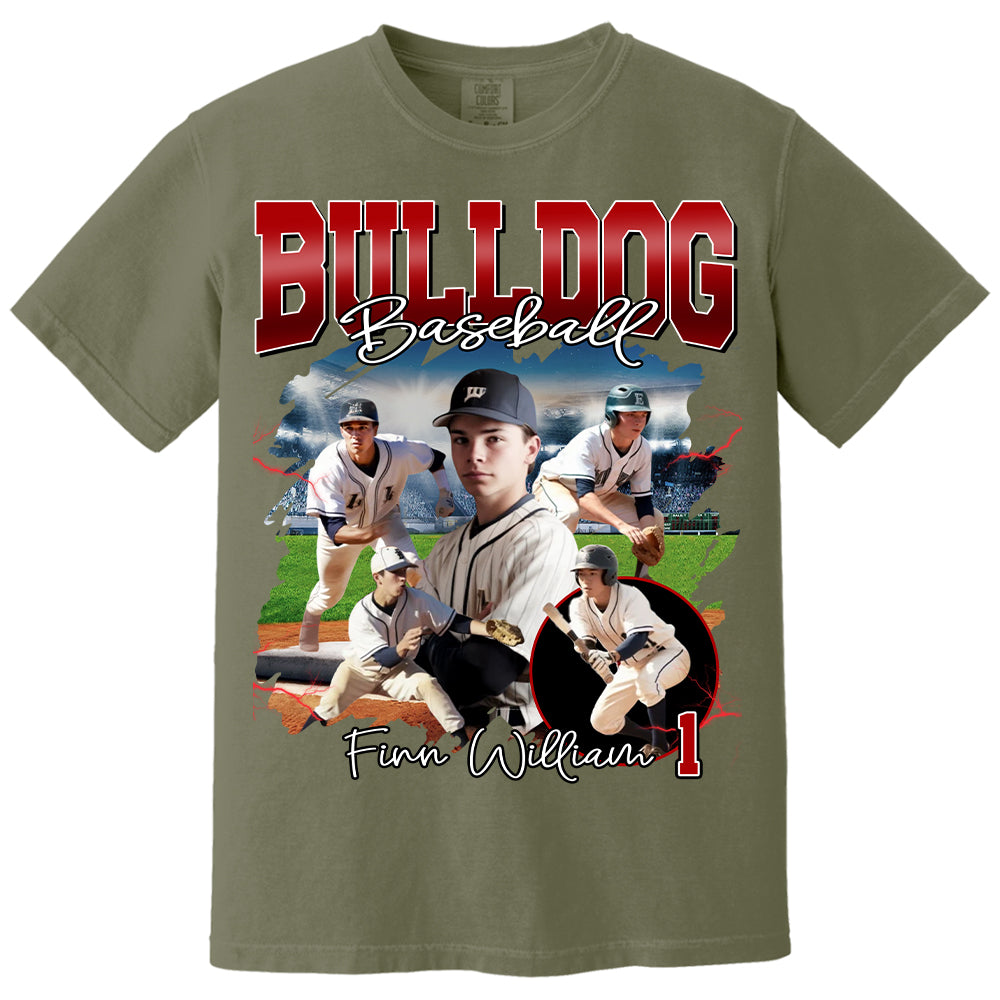 Custom Baseball Player Photo With Vintage Style Bootleg Shirt, Personalized Gift For Baseball Player A2110 Pt99