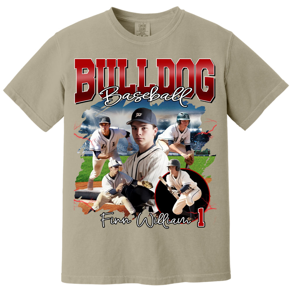 Custom Baseball Player Photo With Vintage Style Bootleg Shirt, Personalized Gift For Baseball Player A2110 Pt99
