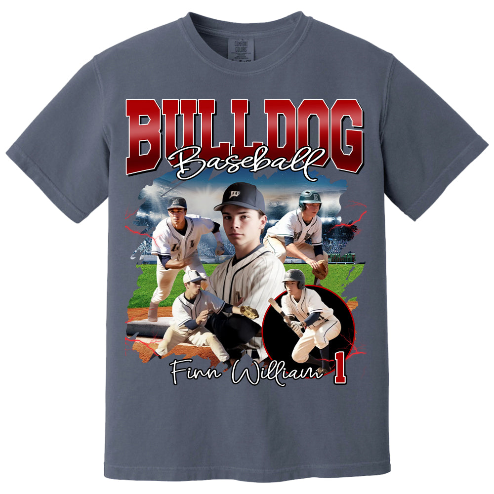 Custom Baseball Player Photo With Vintage Style Bootleg Shirt, Personalized Gift For Baseball Player A2110 Pt99