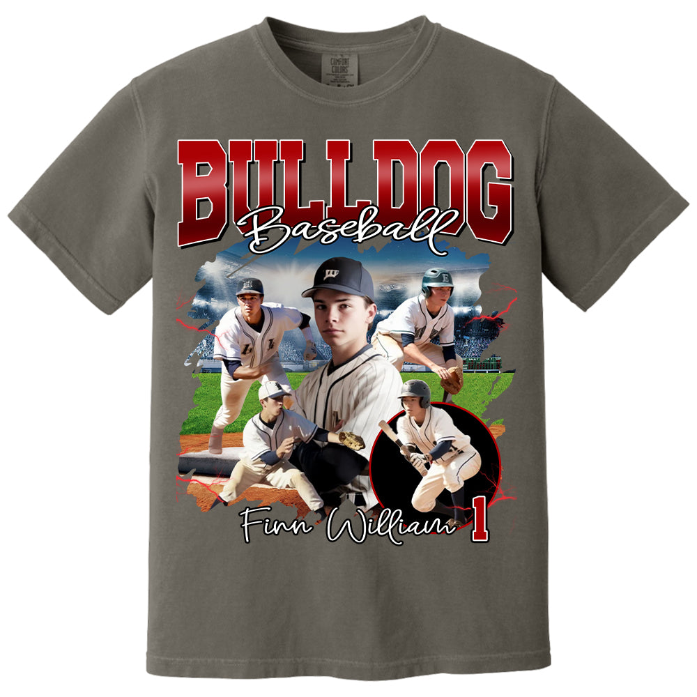 Custom Baseball Player Photo With Vintage Style Bootleg Shirt, Personalized Gift For Baseball Player A2110 Pt99