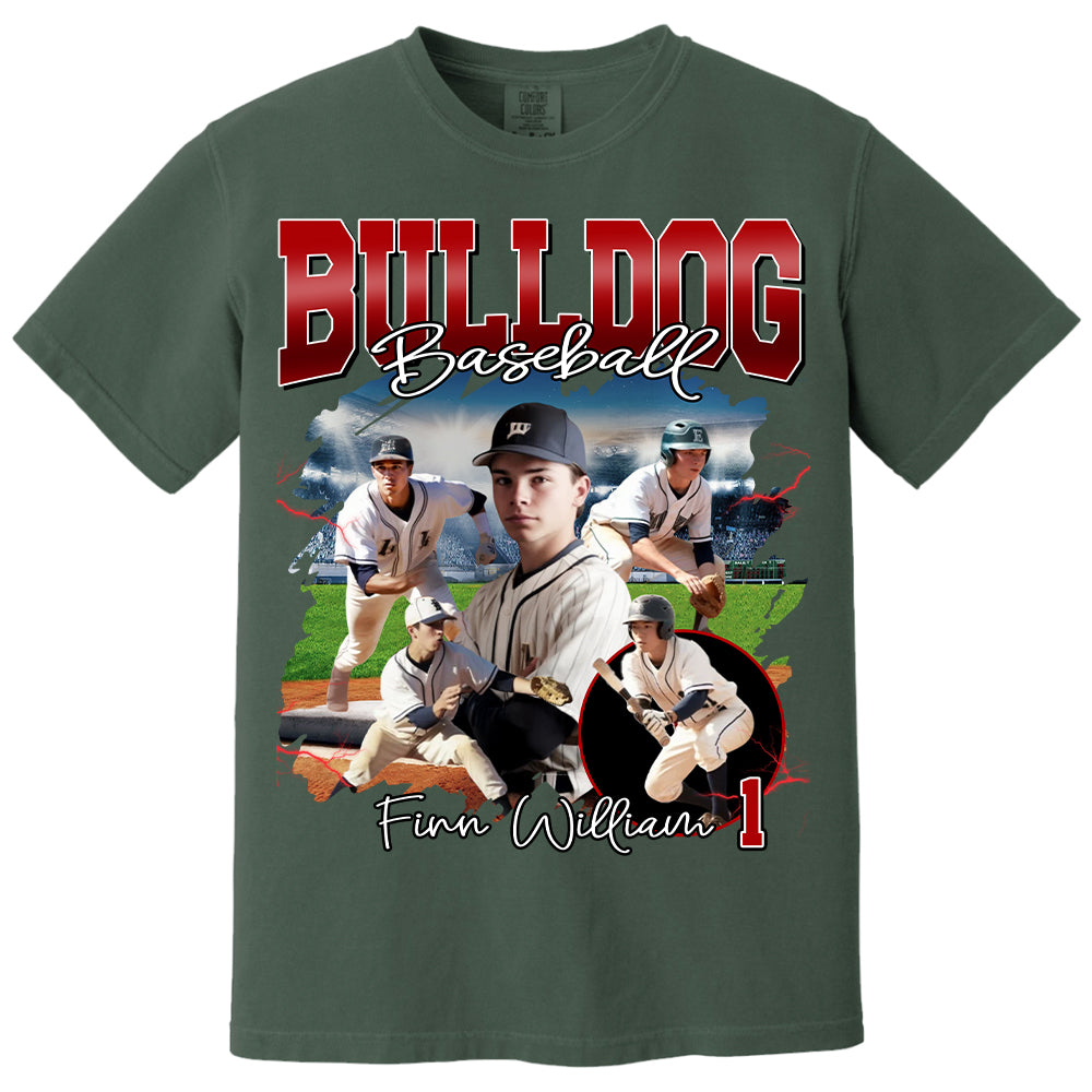 Custom Baseball Player Photo With Vintage Style Bootleg Shirt, Personalized Gift For Baseball Player A2110 Pt99