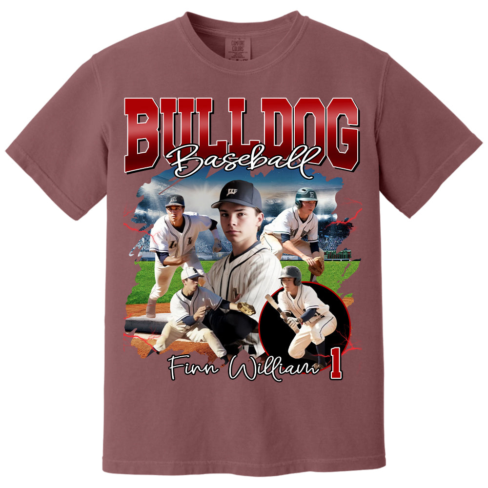 Custom Baseball Player Photo With Vintage Style Bootleg Shirt, Personalized Gift For Baseball Player A2110 Pt99