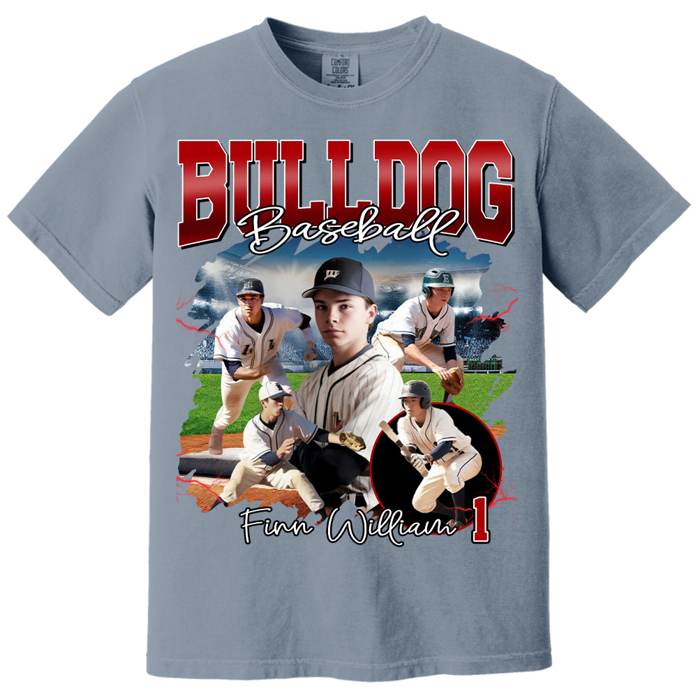 Custom Baseball Player Photo With Vintage Style Bootleg Shirt, Personalized Gift For Baseball Player A2110 Pt99
