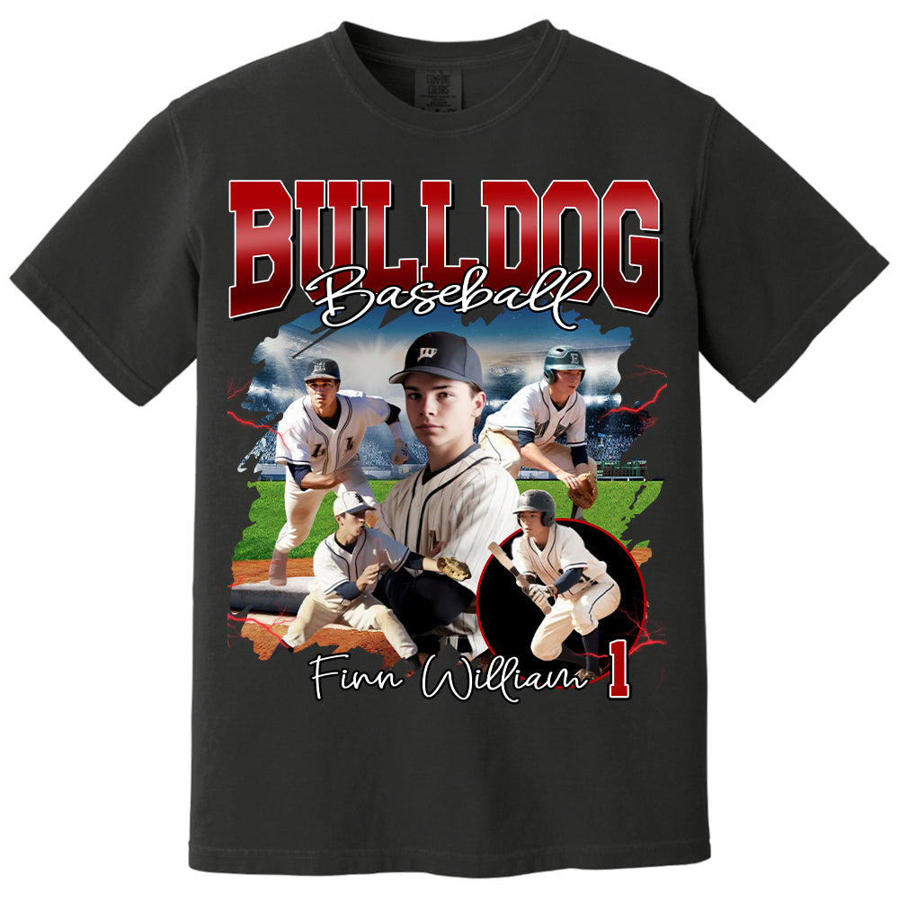 Custom Baseball Player Photo With Vintage Style Bootleg Shirt, Personalized Gift For Baseball Player A2110 Pt99