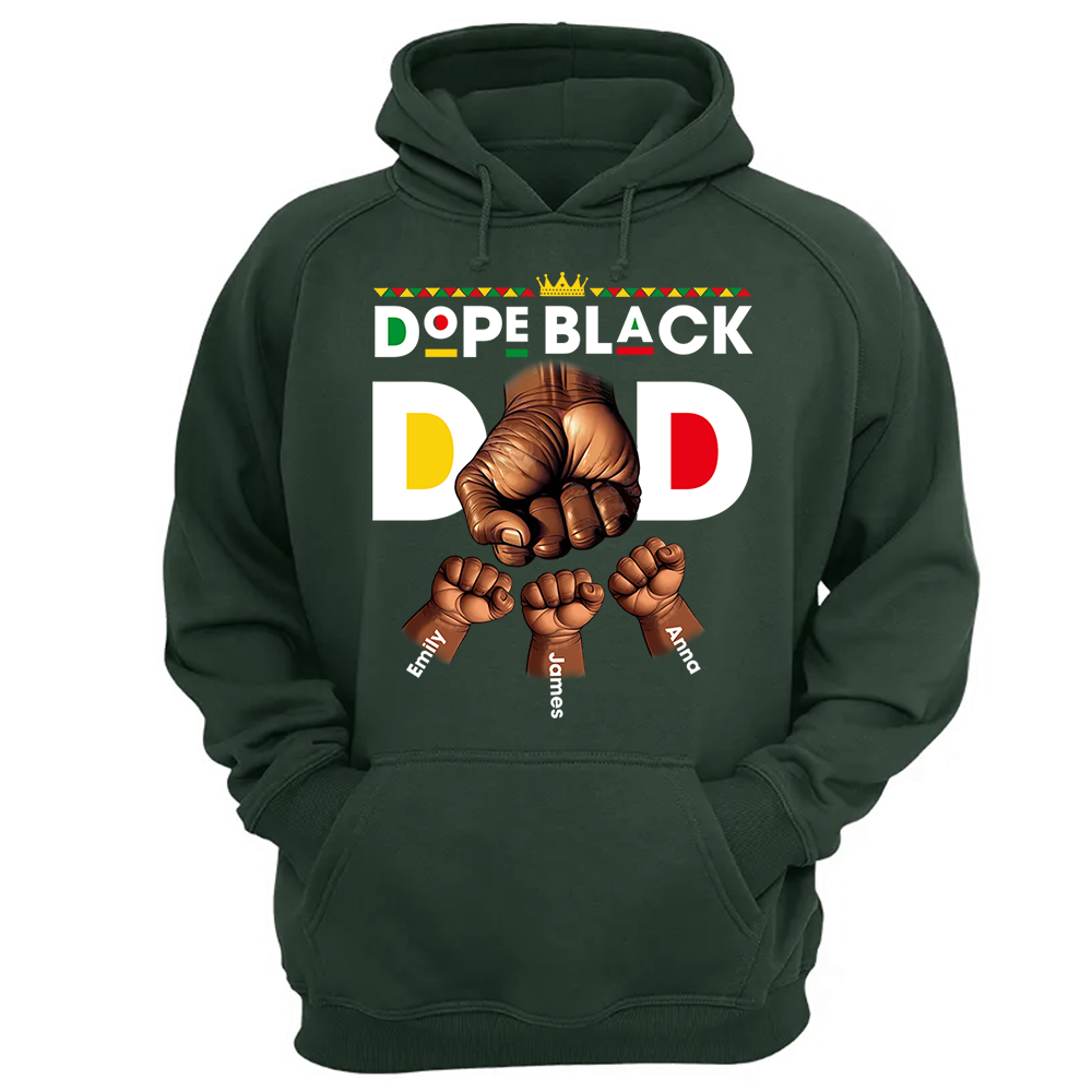 Custom Dope Black Dad Shirt, Dad Fist Bump Shirt, Father's Day Shirt