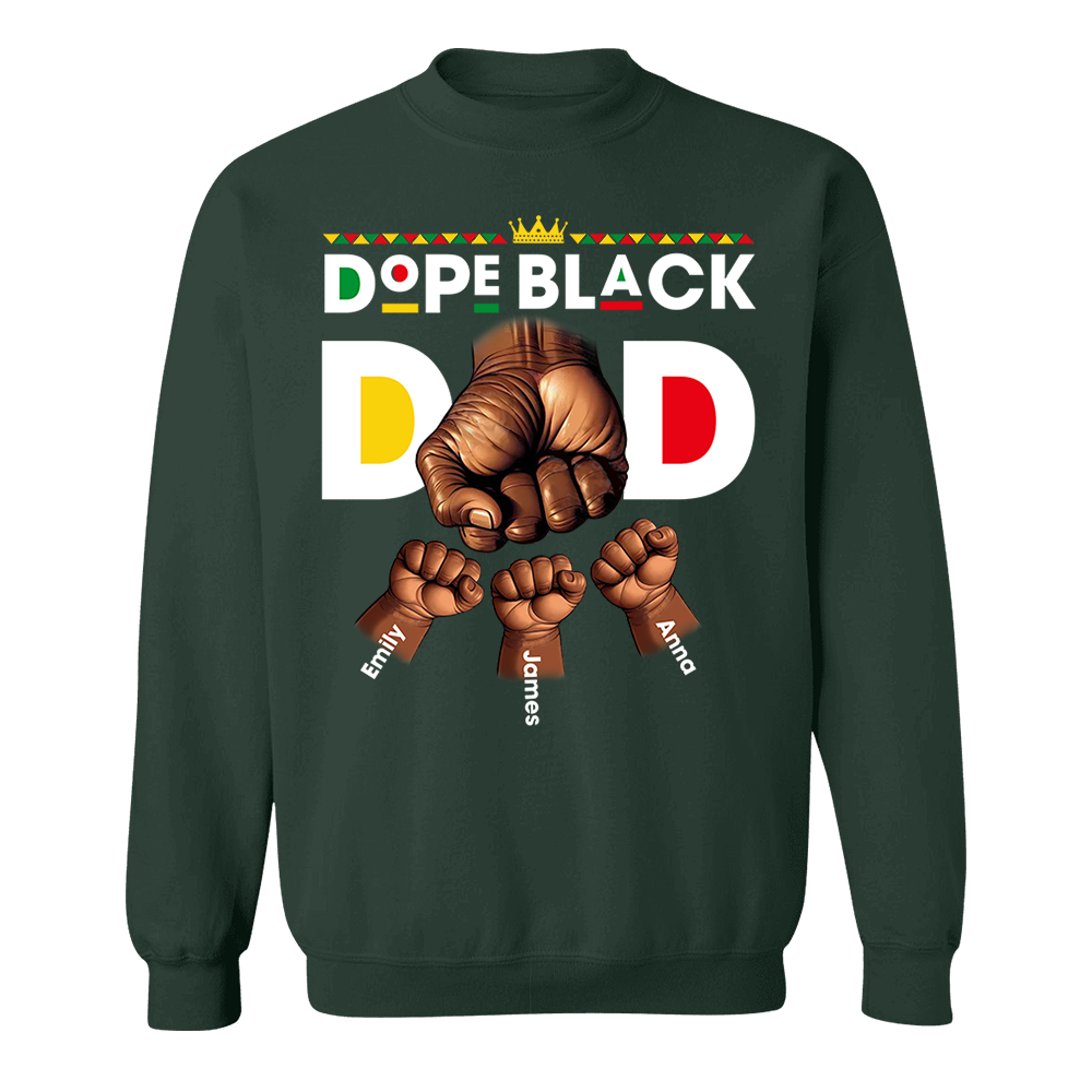 Custom Dope Black Dad Shirt, Dad Fist Bump Shirt, Father's Day Shirt