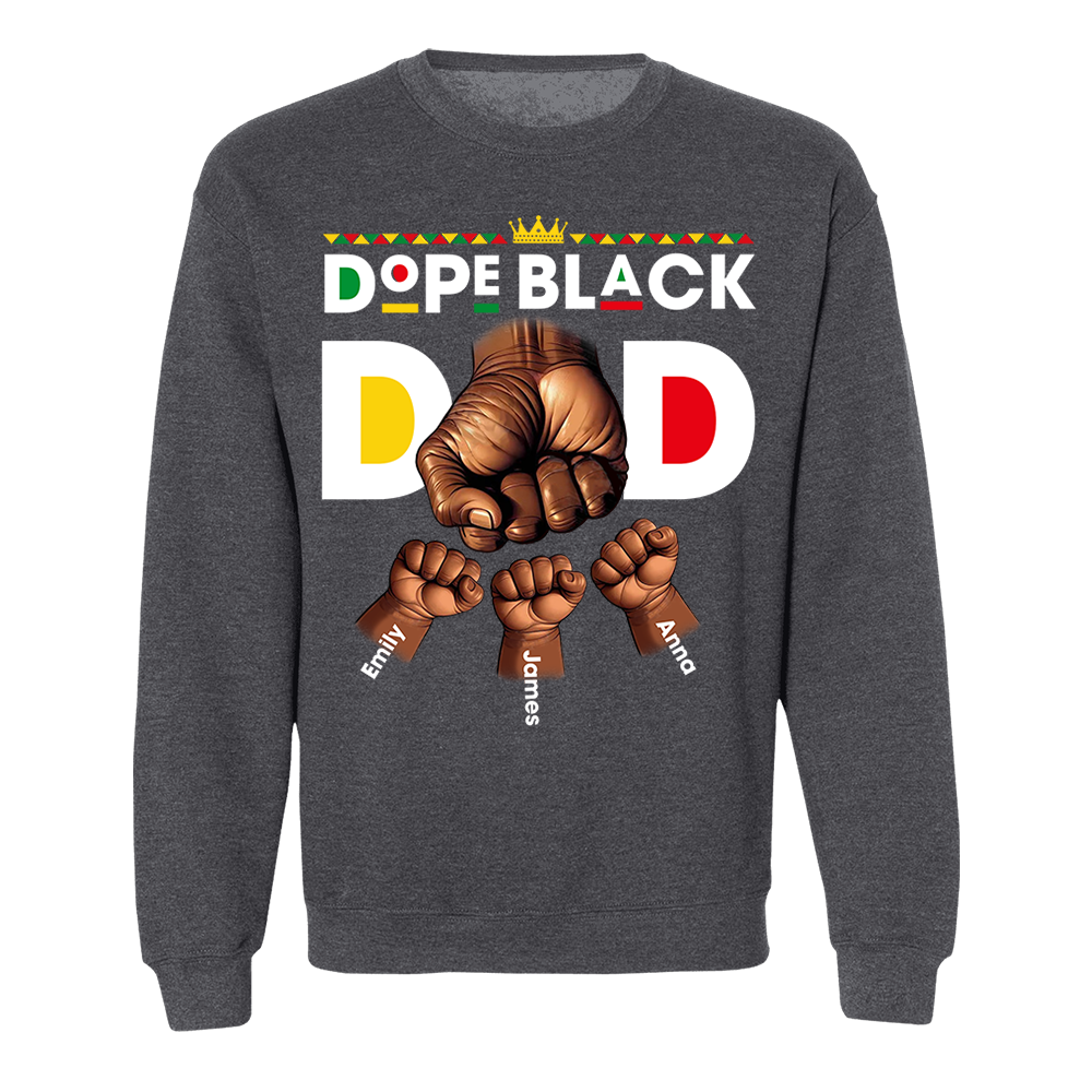 Custom Dope Black Dad Shirt, Dad Fist Bump Shirt, Father's Day Shirt