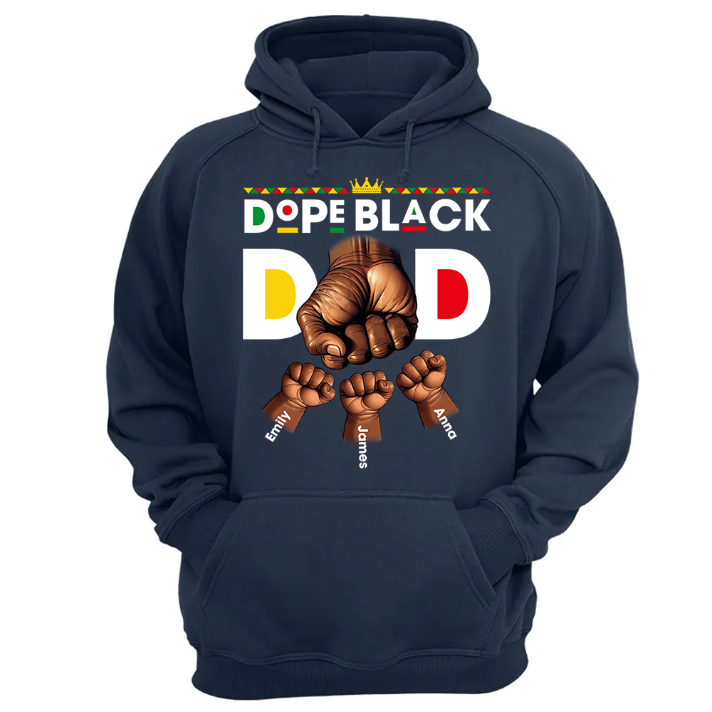 Custom Dope Black Dad Shirt, Dad Fist Bump Shirt, Father's Day Shirt