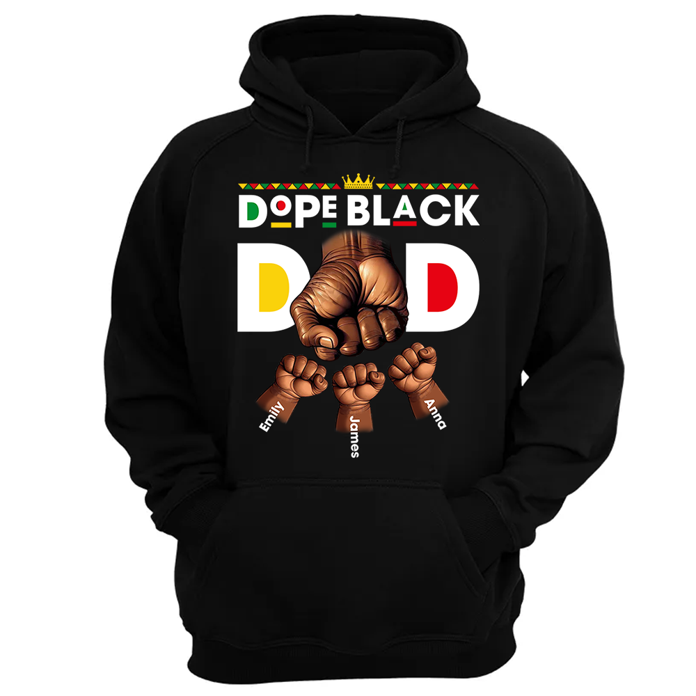 Custom Dope Black Dad Shirt, Dad Fist Bump Shirt, Father's Day Shirt