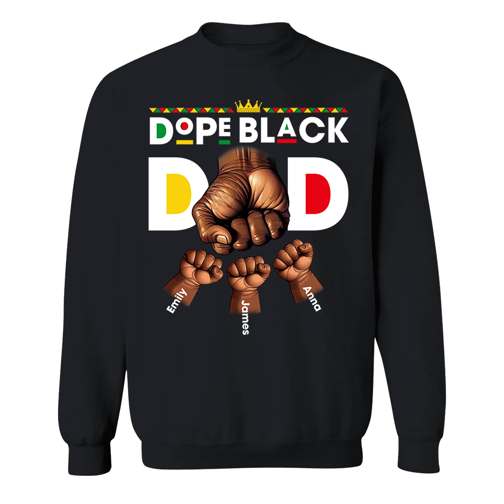 Custom Dope Black Dad Shirt, Dad Fist Bump Shirt, Father's Day Shirt