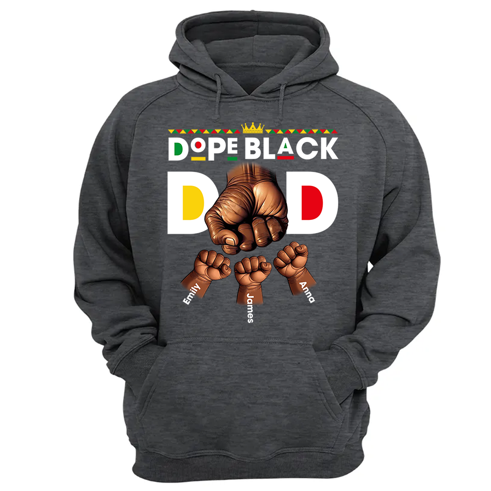 Custom Dope Black Dad Shirt, Dad Fist Bump Shirt, Father's Day Shirt