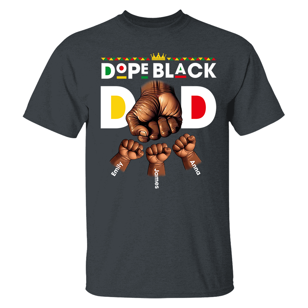 Custom Dope Black Dad Shirt, Dad Fist Bump Shirt, Father's Day Shirt