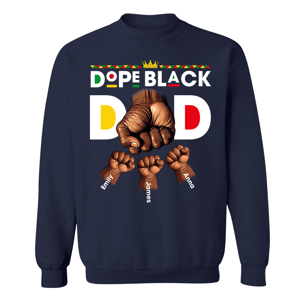 Custom Dope Black Dad Shirt, Dad Fist Bump Shirt, Father's Day Shirt