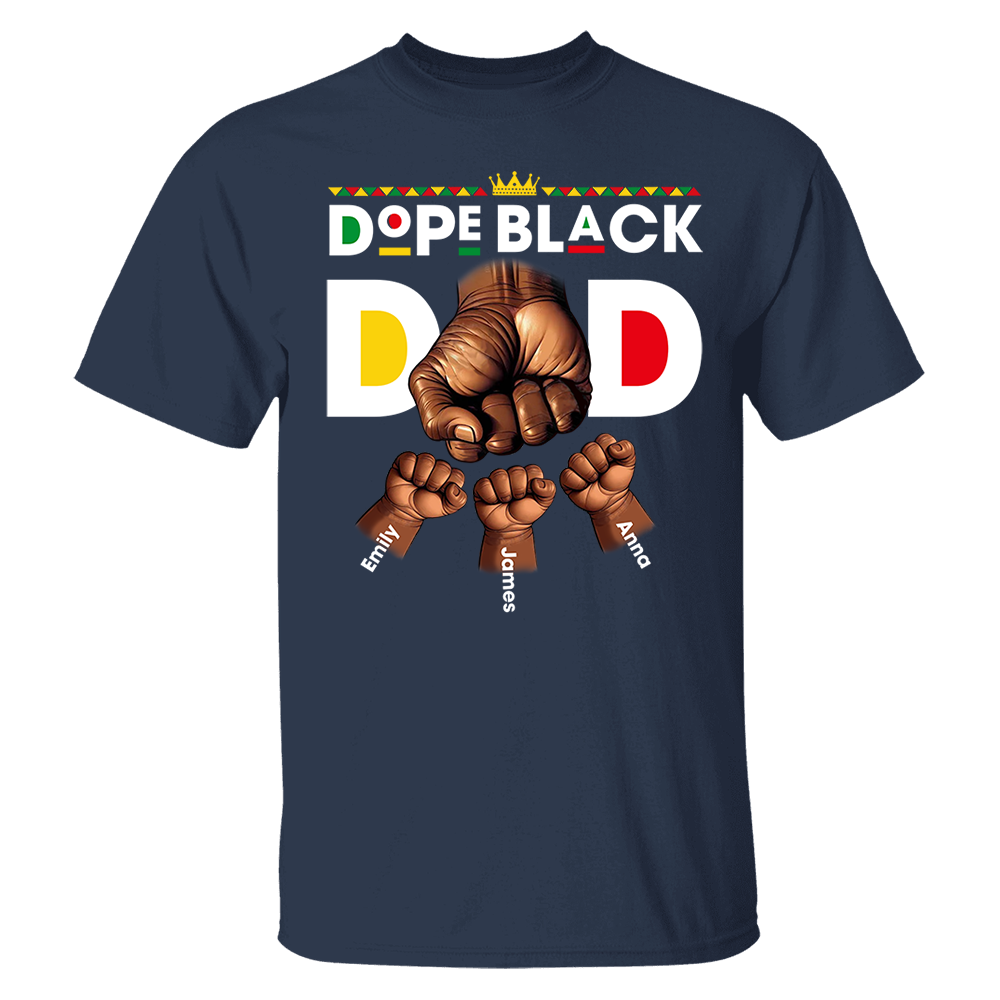 Custom Dope Black Dad Shirt, Dad Fist Bump Shirt, Father's Day Shirt
