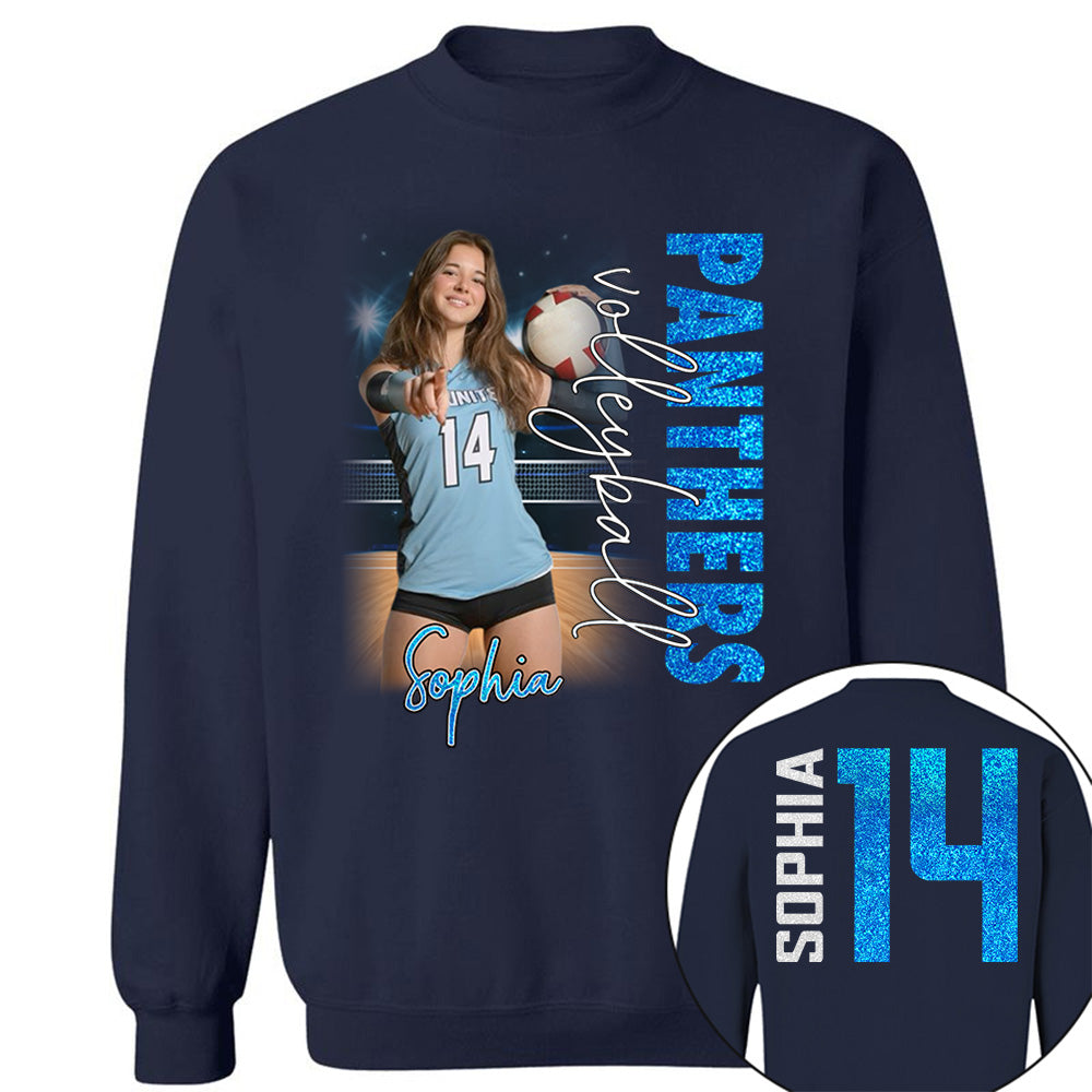 Personalized Volleyball Player Shirt, Custom Name & Number Volleyball Tee, Volleyball Mom Gift Na02 VH01