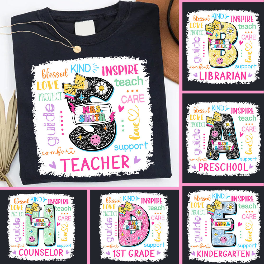 Custom Name T-Shirt Teacher, Appreciation Gift, Back To School Shirt A2110 Do99 vr2