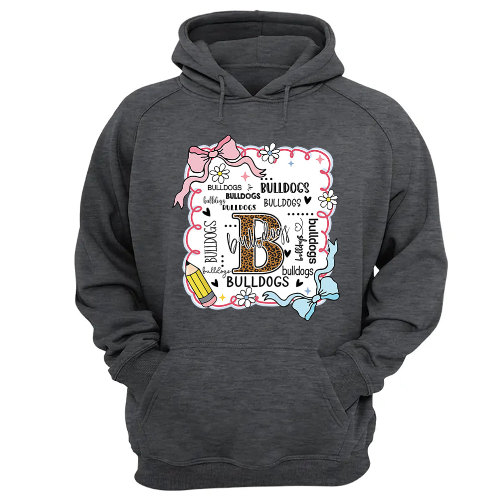 Personalized School Mascot Custom Name Teacher Shirts, Custom Preppy Teacher First Day of School Shirt Gift For Teacher Nh00