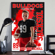 Custom Photo Senior Sports Gameday Personalize Poster Canvas Gift For Football Lover Football Family Tu24 Hv01
